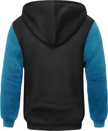 Miniatura 25 de SCODI Sudaderas con capucha para hombre, forro polar pesado, cremallera completa, forro de sherpa grueso, chaqueta con capucha