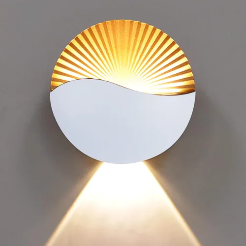 Miniatura 9 de Kawell Moderno y creativo aplique de pared LED de 12 W, impermeable, lámpara de pared para interiores y exteriores, efecto Art Deco para dormitorio