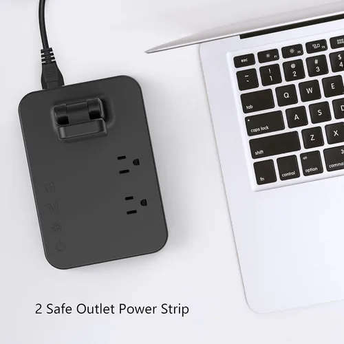 Miniatura 4 de Drevet Lámpara LED de escritorio para dormitorio universitario, luz de escritorio con 1 puerto de carga USB, 2 tomas de corriente CA, 3 modos