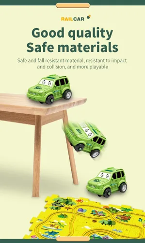 Miniatura 6 de Relleno de Calcetín Navideño 4 Juegos de Pista de Autos de Carreras Rompecabezas 4 en 1 para Niños, Juego de Pista de Autos de Carreras con 4 en 1