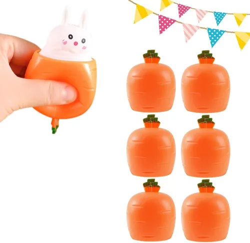 Miniatura 7 de Esenciales para la cesta de Pascua, nuevo conejo de zanahoria 2026, conejo de Pascua hecho a mano, conejo de zanahoria de Pascua para rellenos