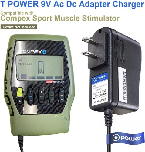 Miniatura 2 de T POWER Cargador adaptador de corriente alterna de 9 V compatible con Compex Sport Elite 2.0, Performance 2.0 Edge 2.0. Fuente de alimentación