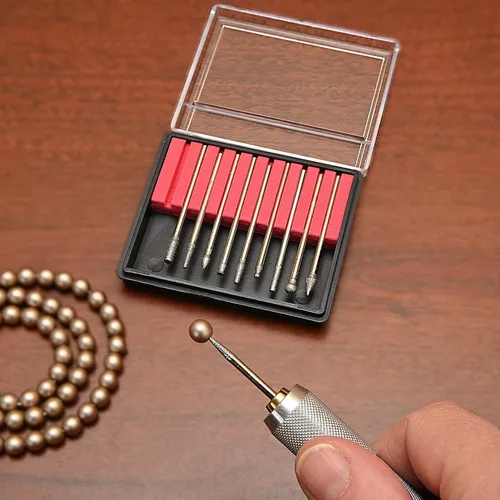 Miniatura 2 de The Beadsmith Juego de fresas – 10 piezas de puntas recubiertas de diamante – Grano 150 con vástagos de 0.093 in o 0.125 in – Uso en metal, vidrio