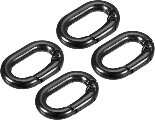 Miniatura 14 de uxcell Anillo ovalado de resorte, clip de resorte redondo, hebilla de resorte para bolsos, monederos, llavero bronce