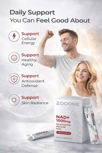 Miniatura 7 de zooone - Suplemento NAD+ 30 piezas, Ribósido de Nicotinamida y Resveratrol Premium, Reparación del ADN y Envejecimiento Saludable, Suplemento NAD