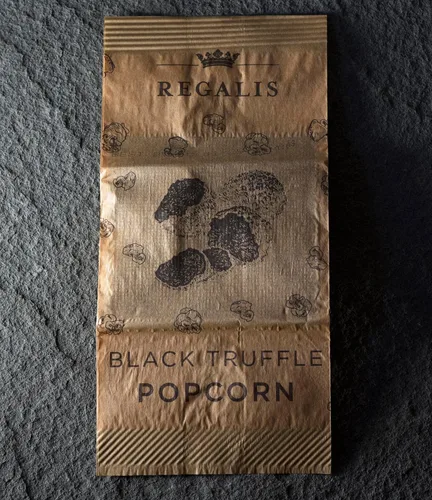 Miniatura 6 de Regalis Palomitas de maíz de trufa negra para microondas, granos sin OMG, trufa europea negra real, 3 bolsas