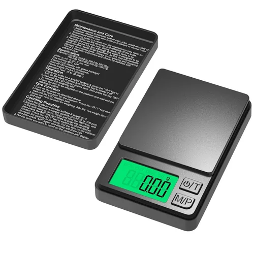 Báscula digital de bolsillo para joyería, 7.05 oz, 0.00 oz, alta precisión con cubierta protectora, báscula portátil de mini gramos para café,