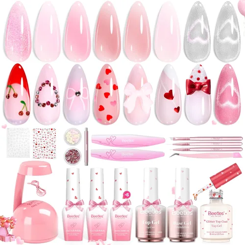 Miniatura 11 de Kit de Esmalte de Uñas en Gel Beetles con Luz UV - Juego de 31 Esmaltes de Uñas en Gel de Color Popular con Base y Capa Superior Mate y Brillante