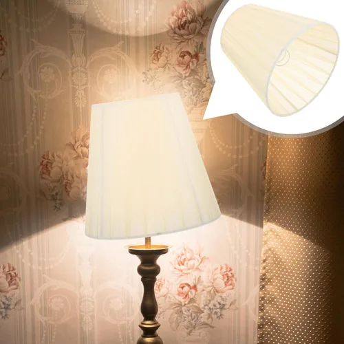 Miniatura 2 de Baluue Pantallas de lámpara pequeñas – 2 piezas con clip en la pantalla de la lámpara de tela suave de hongos plisados para lámparas de mesa, luces