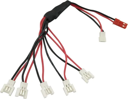 Miniatura 2 de sea jump 7.4V 400mAh polímero de litio RC Quadcopter batería (5PCS) con una línea de conversión 5 en 2 para DM007