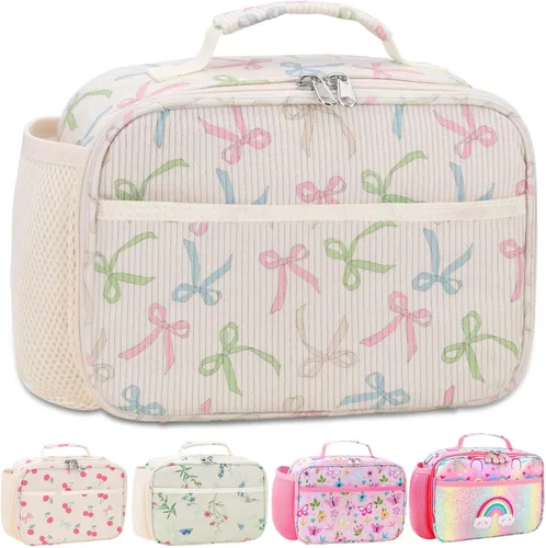 Miniatura 32 de RHCPFOVR Lonchera para niños – Lonchera aislada para niños y niñas, bolsa de almuerzo lavable y lonchera reutilizable para niños pequeños a prueba