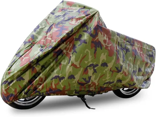 Miniatura 10 de uxcell L 190T - Funda para motocicleta y scooter camuflaje al aire libre a prueba de polvo de 86 pulgadas para Yamaha