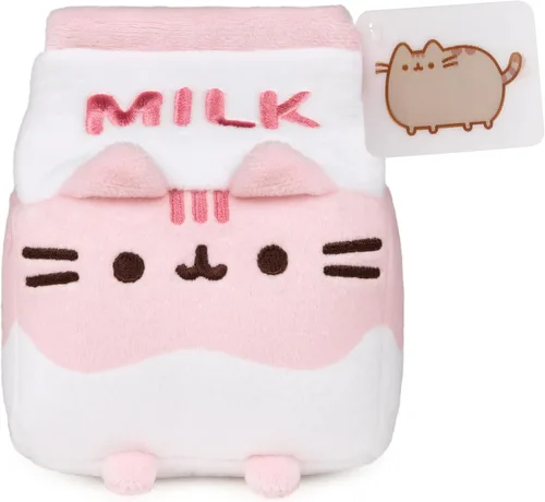 Miniatura 9 de GUND Pusheen Gato de Peluche Taza de Té Boba Animal de Peluche para Edades 8 y Más, Verde/Rosa, 6