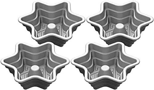Miniatura 8 de Cuisinart Juego de 4 sartenes estriadas para tartaletas, mini, gris acero Aleación de acero