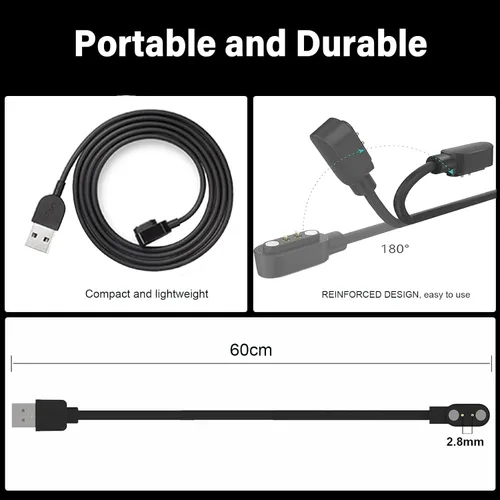 Miniatura 7 de [Paquete de 2] IDW26 IDW25 IDW20 IDW19 IDW16 IDW13 ID208 Plus cargador de reloj inteligente, cable de carga USB magnético para TOOBUR
