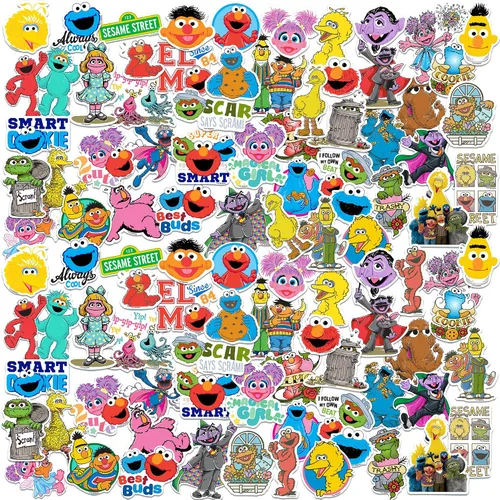 Miniatura 7 de Sesame Street Paquete de Calcomanías Troqueladas de Vinilo Grandes de Lujo Paquete Variado - Laptop, Botella de Agua, Álbumes de Recortes, Tableta