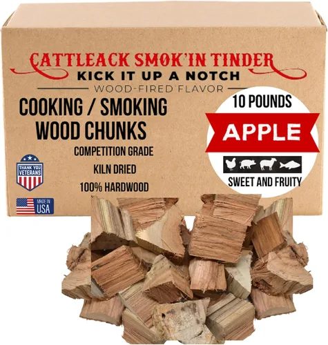 Cattleack Smok'in Tinder Trozos de madera para ahumar carne, eleva tu barbacoa con trozos de parrilla de primera calidad, aproximadamente 10 libras