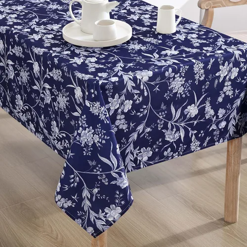 Miniatura 13 de Laura Ashley Mantel decorativo, resistente a las arrugas y a las manchas, repelente al agua a prueba de derrames, tela de poliéster lavable de fácil