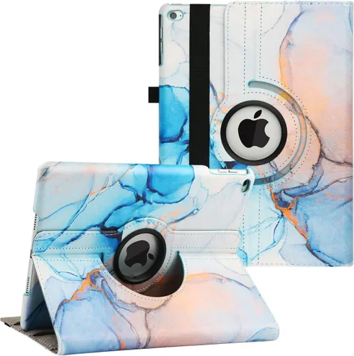 Miniatura 9 de Funda para iPad de 9.7 pulgadas 2018 2017/iPad Air 2 – Funda protectora con soporte giratorio de 360 grados, funda protectora inteligente