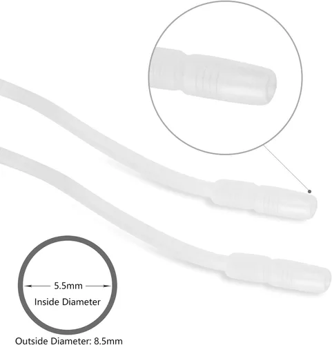 Miniatura 4 de Accesorios para máquinas de terapia de vacío, tubo de manguera tipo Y de silicona premium Yofuly Tubo de vacío de silicona transparente (pequeño)