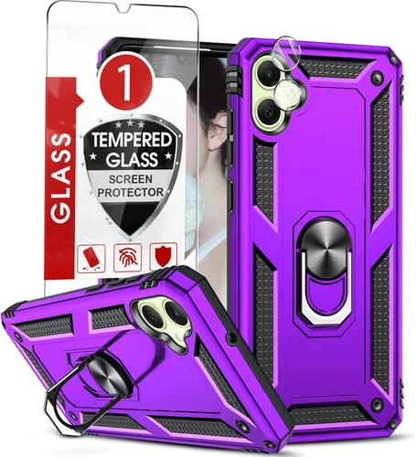 Miniatura 21 de LeYi para Samsung Galaxy A03S Funda de teléfono, Funda Samsung AO3S con [Paquete de 2] Protector de pantalla, [Calidad militar] Funda protectora