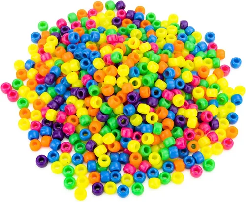 Miniatura 7 de Hygloss Productos Cubo O'Beads Class Economy 1000 poni de barril, 0.236x0.354 in, 1,000 piezas, Multi
