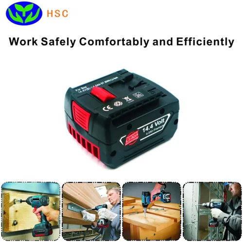 Miniatura 5 de Batería de iones de litio de 4000 mAh BOS14.4B repuesto para batería Bosch de 14.4 V BAT607 BAT607G BAT614 BAT614G compatible con herramientas
