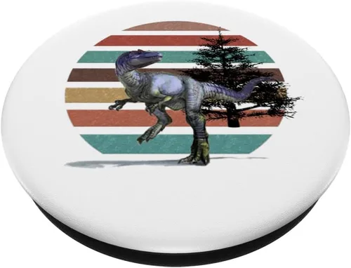 Miniatura 2 de Giganotosaurus Retro T rex dinosaurio prehistórico para el Día del Padre PopSockets PopGrip intercambiables