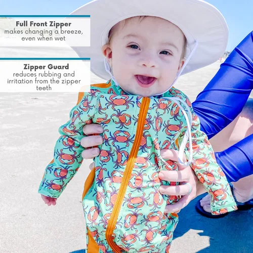 Miniatura 4 de SwimZip - Traje de baño de manga larga para niño, con protección UPF 50+