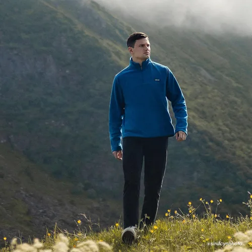 Miniatura 4 de Lands' End Jersey de forro polar con cremallera corta para hombre