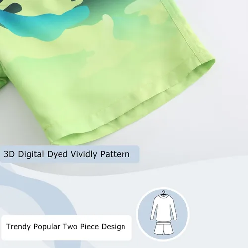 Miniatura 6 de Conjunto de traje de baño de dos piezas con traje de baño de manga larga para niños