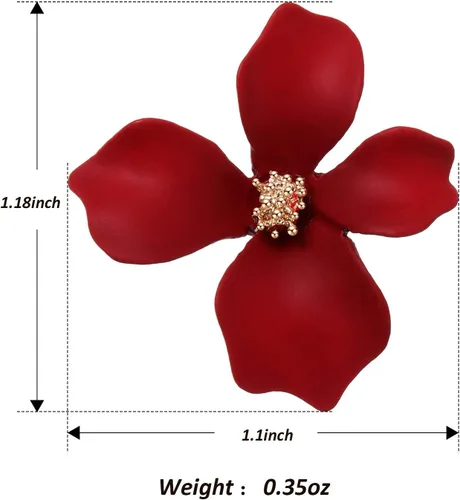 Miniatura 2 de 7 pares de aretes de flores estilo playa boho para mujer, aretes con forma de margarita con brote dorado