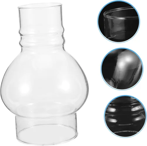 Miniatura 4 de Pantalla de lámpara de queroseno transparente Lámpara de aceite transparente de cristal de la chimenea de la lámpara de aceite de la pantalla