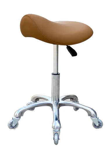 Miniatura 10 de Taburete Profesional de Silla de Montar con Ruedas Ergonómico Giratorio de Altura Ajustable para Clínica Dentista Salón de Belleza Tatuaje Oficina