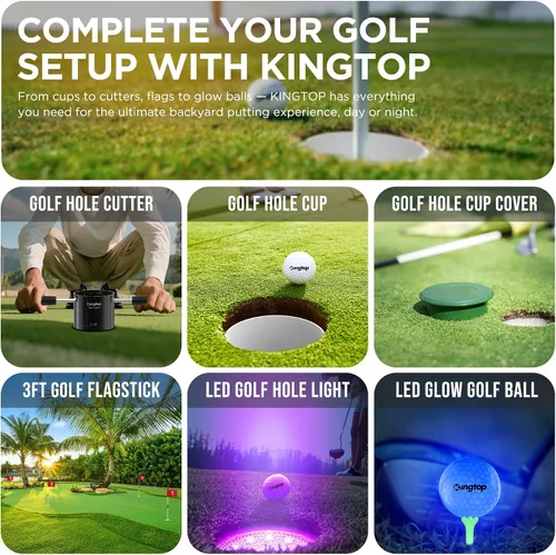 Miniatura 9 de KINGTOP - Copa de hoyo de golf – Cumple con las regulaciones PGA/USGA, accesorios de golf para práctica de putting green en el patio trasero, Copa