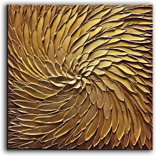 Miniatura 13 de YaSheng Art - Arte abstracto 3D pinturas al óleo sobre lienzo, textura de color gris plateado, arte abstracto moderno para decoración del hogar
