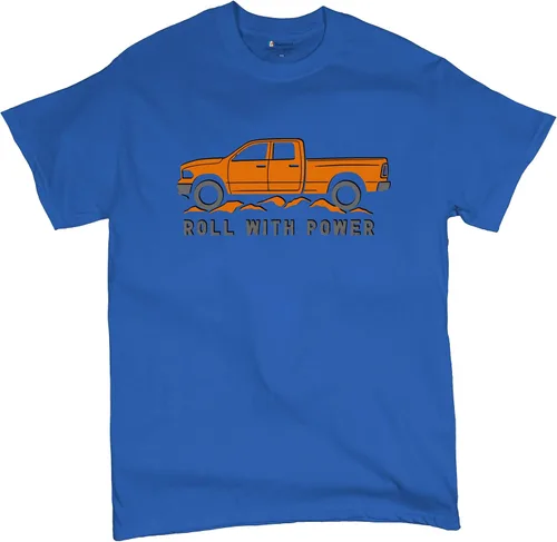 Miniatura 4 de Tee Hunt Camisetas gráficas y camisetas sin mangas para hombre Roll with Power Pickup Truck