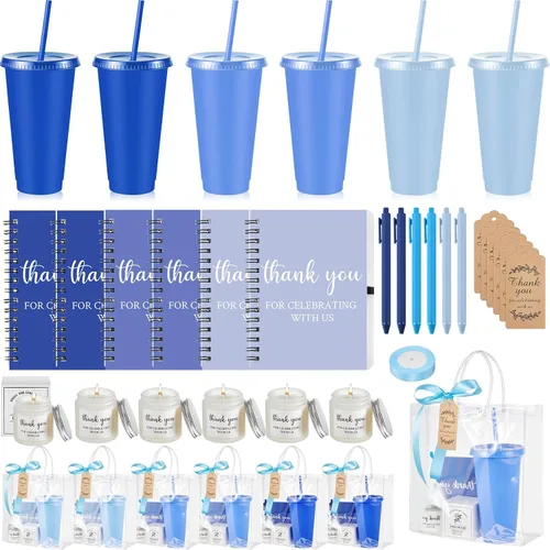 Miniatura 22 de Nuogo Juego de 6 premios de ducha para padres para jugadores, adultos, incluye vaso de plástico, cuaderno, velas perfumadas, bolígrafo, bolsa