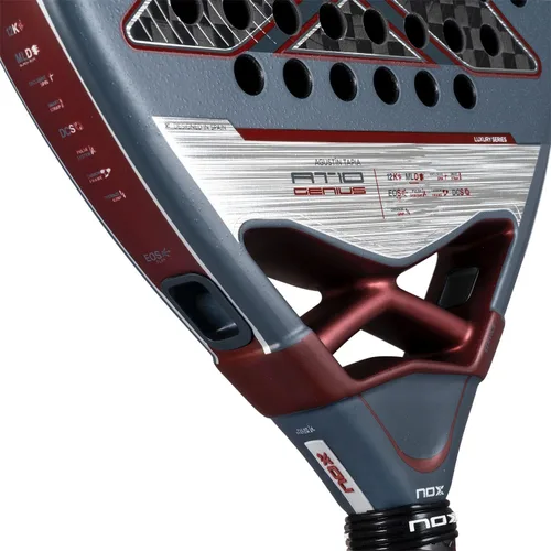 Miniatura 5 de Pala de pádel AT10 Genius 12K de Agustin Tapia 2025 Luxury Series Teardrop Pala Padel EOS Flap Aerodinámica y tecnología de agarre personalizado