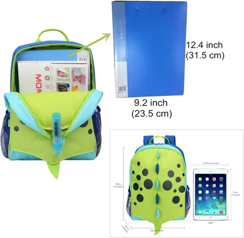 Miniatura 5 de Yodo Mochila escolar para niños pequeños, etiqueta con nombre y correa para el pecho