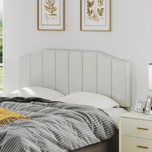 Furpopup - Cabecera de terciopelo tamaño Queen, cabecera tapizada tamaño Queen/matrimonial para montar en la pared y en el marco de la cama, con