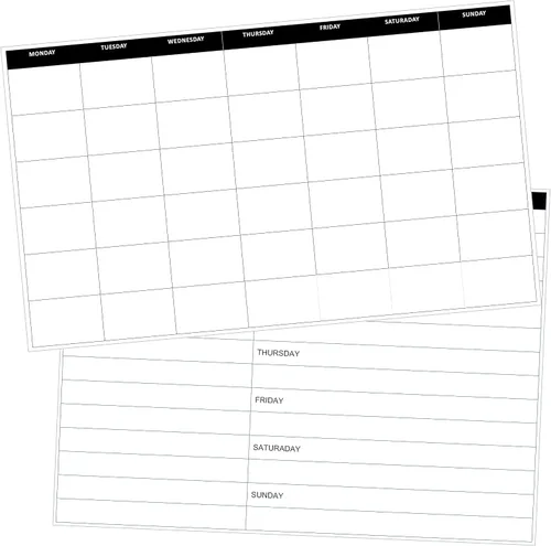 Iconikal Calendario magnético de inicio de lunes y planificador de mes y semana, 14 x 11 pulgadas, juego de 2 unidades
