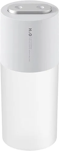 Mini humidificador portátil de niebla fría de 13.5 fl oz, humidificador de escritorio USB para dormitorio, oficina, viajes con luz nocturna LED y