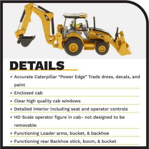 Miniatura 4 de Diecast Masters Retroexcavadora Caterpillar 450E 1:87 - Serie HO 85263