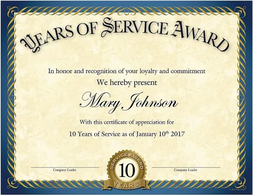 Miniatura 2 de Great Papers! Years of Service Foil Certificate, 20 Count, 8.5" x 11" (2015113),Blue
