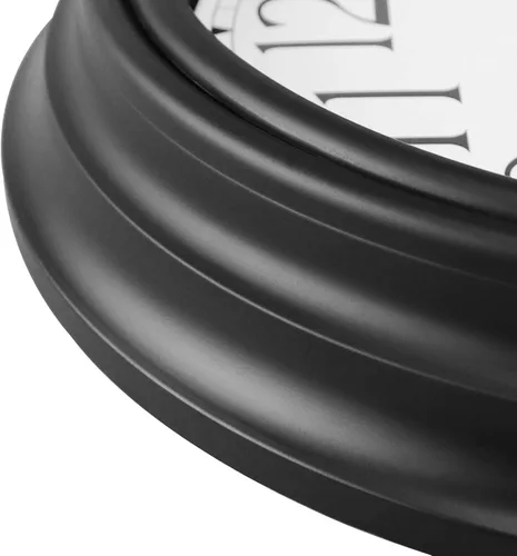 Miniatura 7 de Foxtop - Reloj de pared redondo clásico silencioso y sin tictac, retro, de cuarzo, decorativo, funciona con pilas, para sala de estar, cocina, Negro