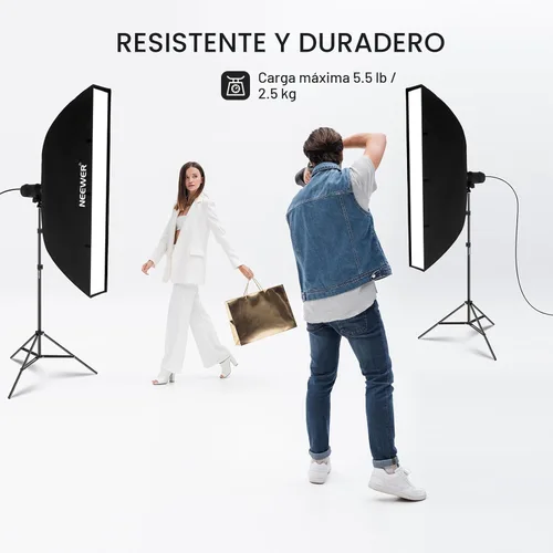 Miniatura 4 de NEEWER Soporte para luz de fotografía, trípode de aleación de aluminio de 210 cm para estudio fotográfico de 7 pies para iluminación de vídeo