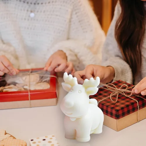 Miniatura 3 de Moldes de silicona para velas de ciervos de Navidad 3D, molde de resina para decoración de fiestas en el hogar, hecho a mano, jabón, bomba de baño