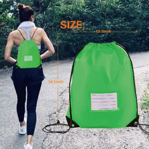 Miniatura 38 de CODOBON Paquete de 20 bolsas con cordón, mochila de cuerda de dibujo a granel, bolsa de bricolaje para gimnasio, deportes, bolsa para mujeres