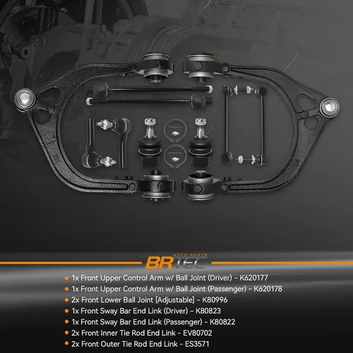 Miniatura 2 de RWD Kit de brazos de control superiores delanteros compatible con Chrysler 300 2005-2010; Dodge Magnum 2005-2008, Charger 2006-2010, Challenger